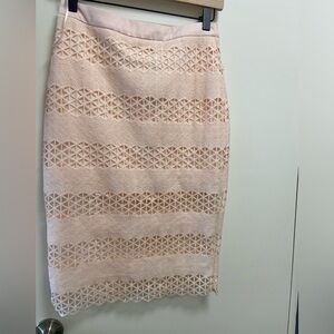 Astr Small ballet pink lace over slip skirt